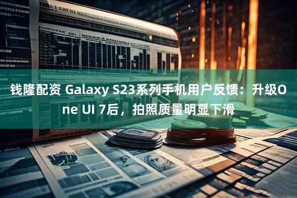 钱隆配资 Galaxy S23系列手机用户反馈：升级One UI 7后，拍照质量明显下滑