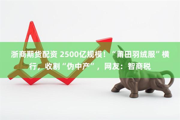 浙商期货配资 2500亿规模！“莆田羽绒服”横行，收割“伪中产”，网友：智商税